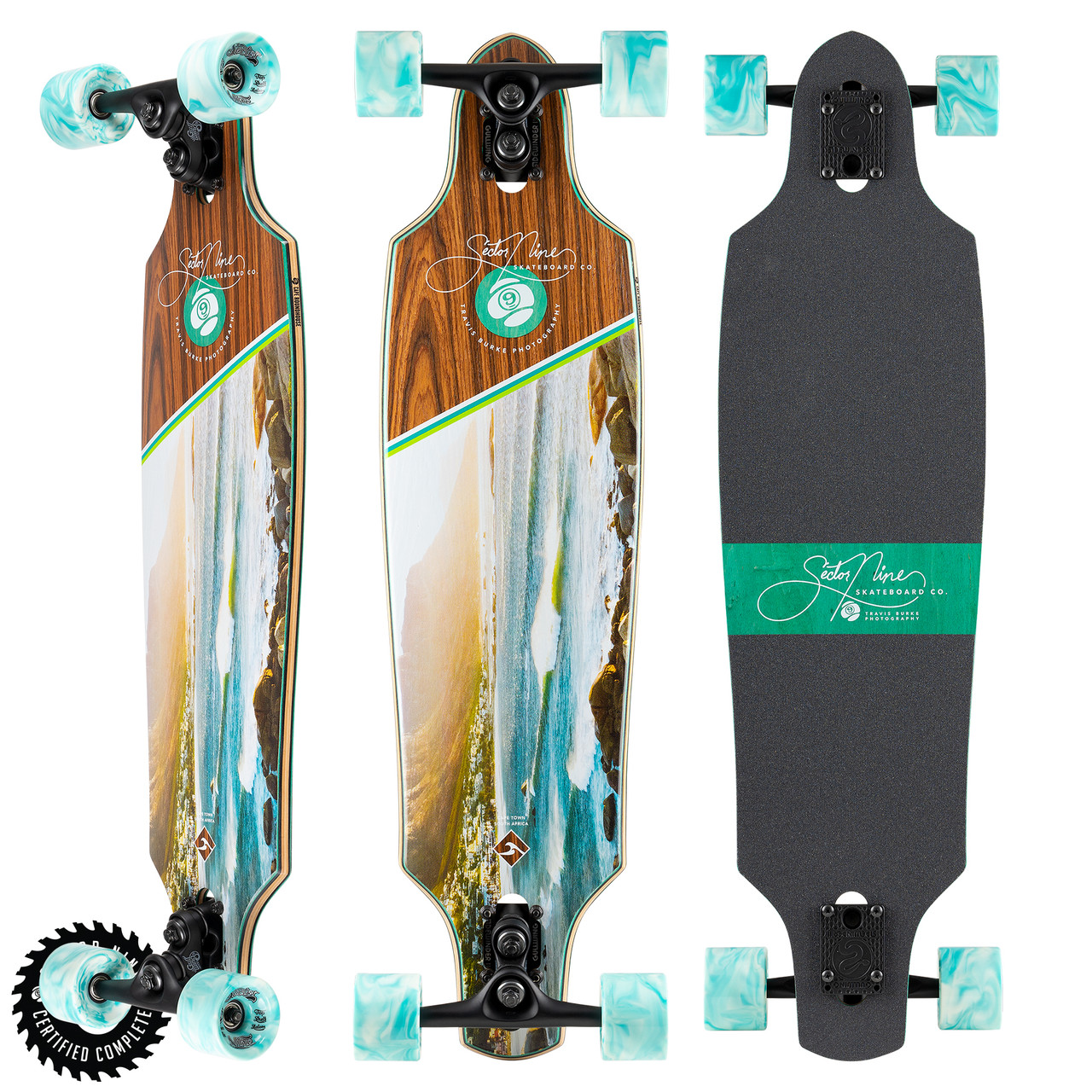 Sector 9 Longboard Complete Cape Roundhouse Carving Sidewinder