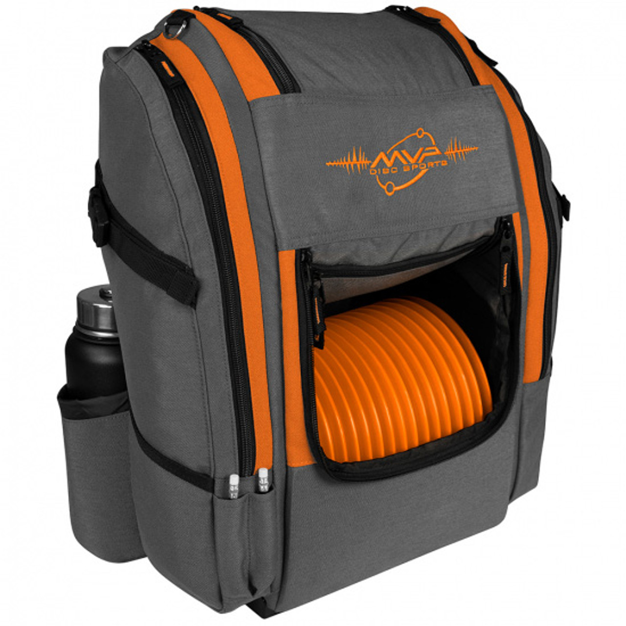 MVP Disc Golf Backpack Bag Voyager Orange Holds 20 Discs