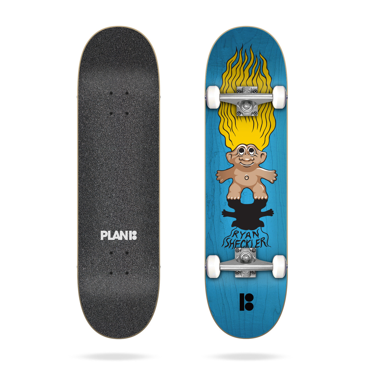 Plan B Skateboard Complete Ryan Sheckler Trolls Blue 7.87