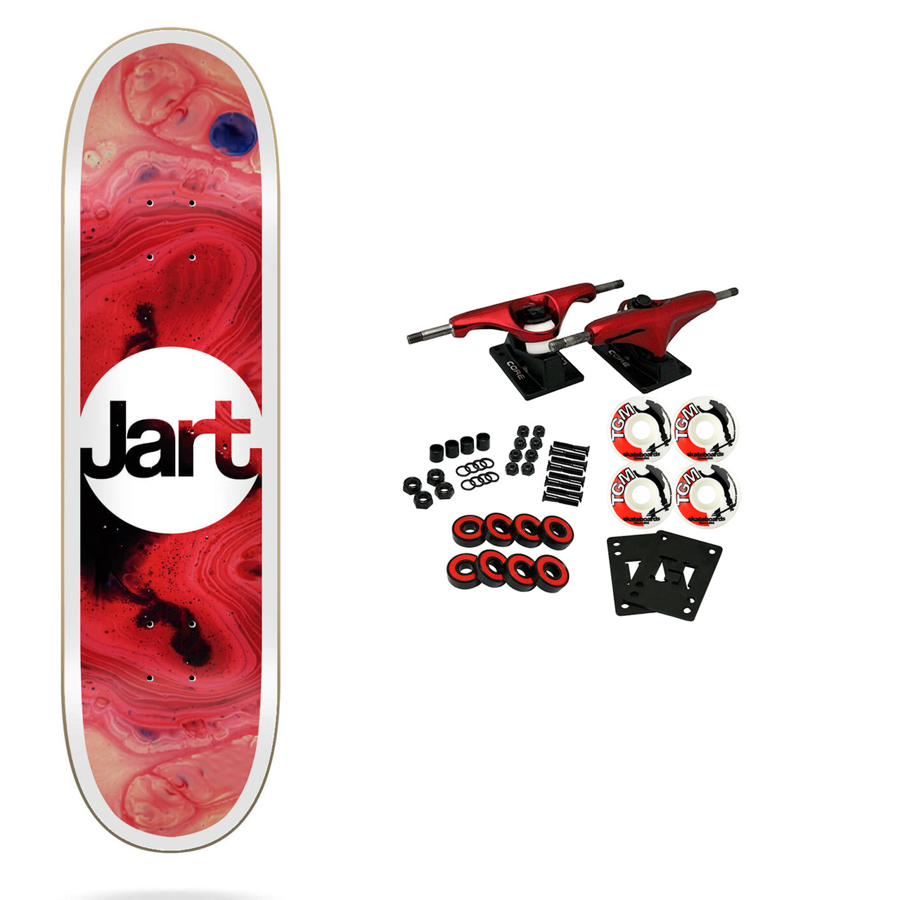 Maryanne Jones werkzaamheid Verdeel Jart Skateboard Complete Tie Dye Red 8.375" x 31.8"