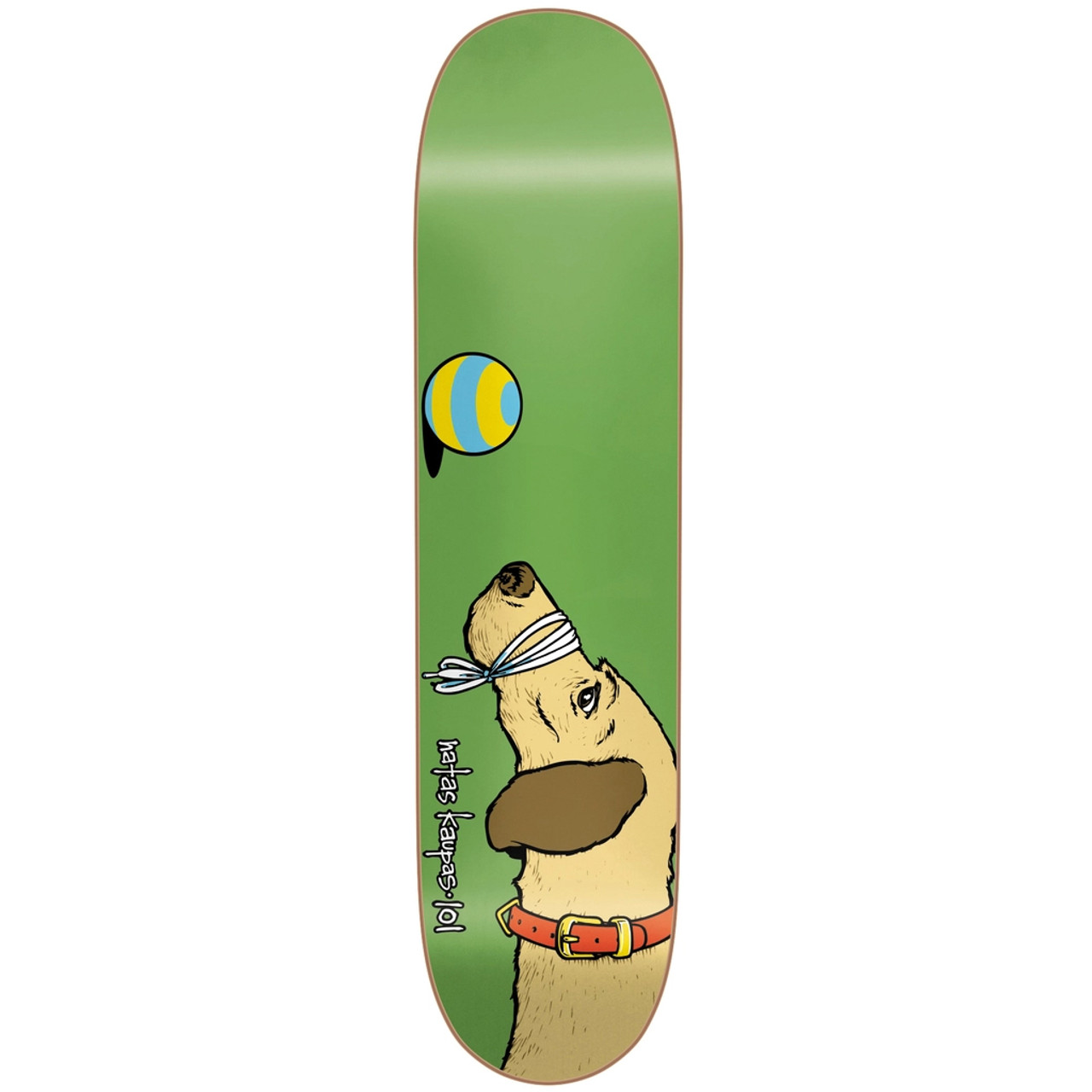 101 Skateboard Deck Natas Dog Screen Print Green 7.88