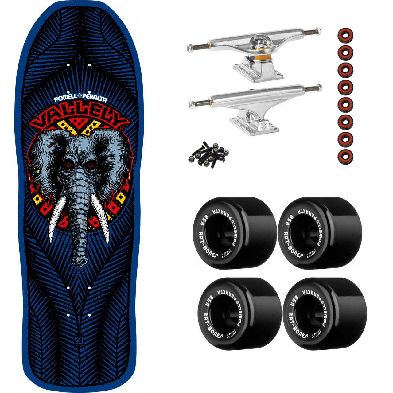 Powell Peralta Vallely Elephant Skateboard Deck Navy - 9.85 x 30