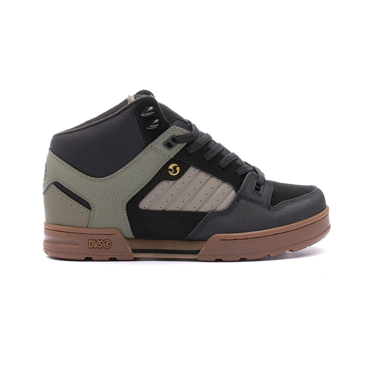DVS Shoes Militia Boot Black/Olive/Brindle - TGM Skateboards