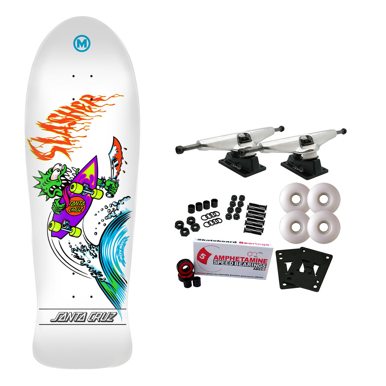 Santa Cruz Complete Meek OG Slasher Re-Issue White 10.1