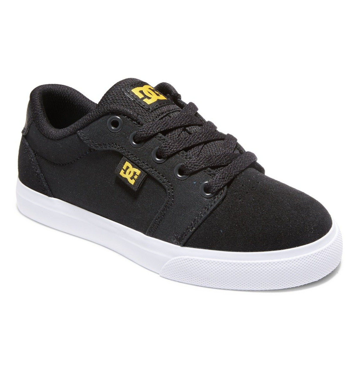 DC Shoes Anvil Youth Black/Grey/Yellow Kids - TGM Skateboards