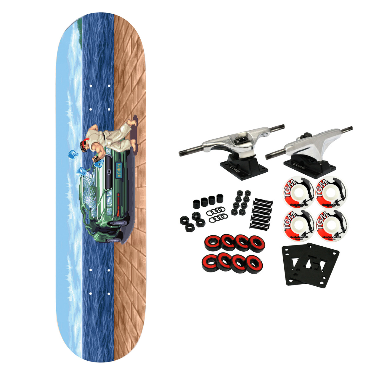 Huf X Street Fighter Skateboard Complete Bonus Stage 8.25 x 32-