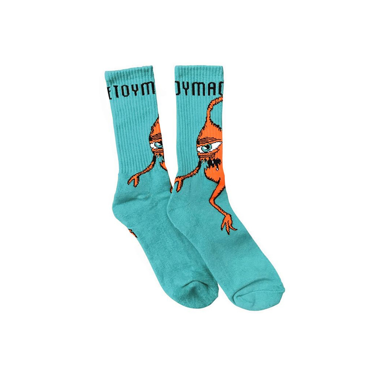 Toy Machine Skateboard Socks Sect Bars Mint Crew Pair