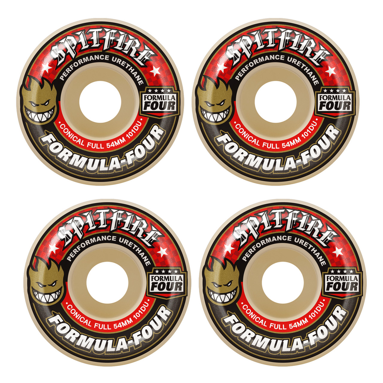 Spitfire Skateboard Wheels 58mm Conical Full F4 101A Formula Four