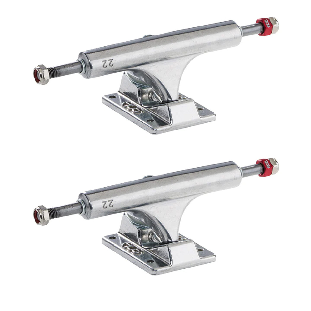 Ace Skateboard Trucks AF1 Low (Hollow Kingpin) Silver 22 (7.75