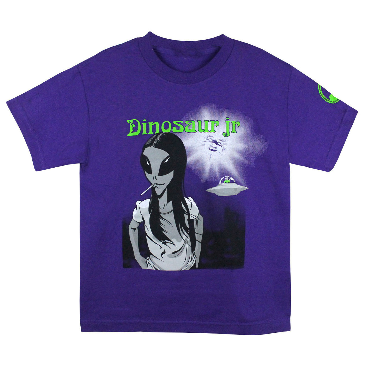 Alien Workshop Skateboard T Shirt Dinosaur Jr Purple Youth Kids Medium