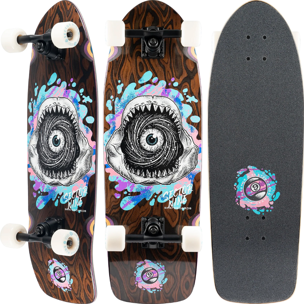 Sector Longboards Complete Cruiser Skateboard Wave Fossil 9.8" x
