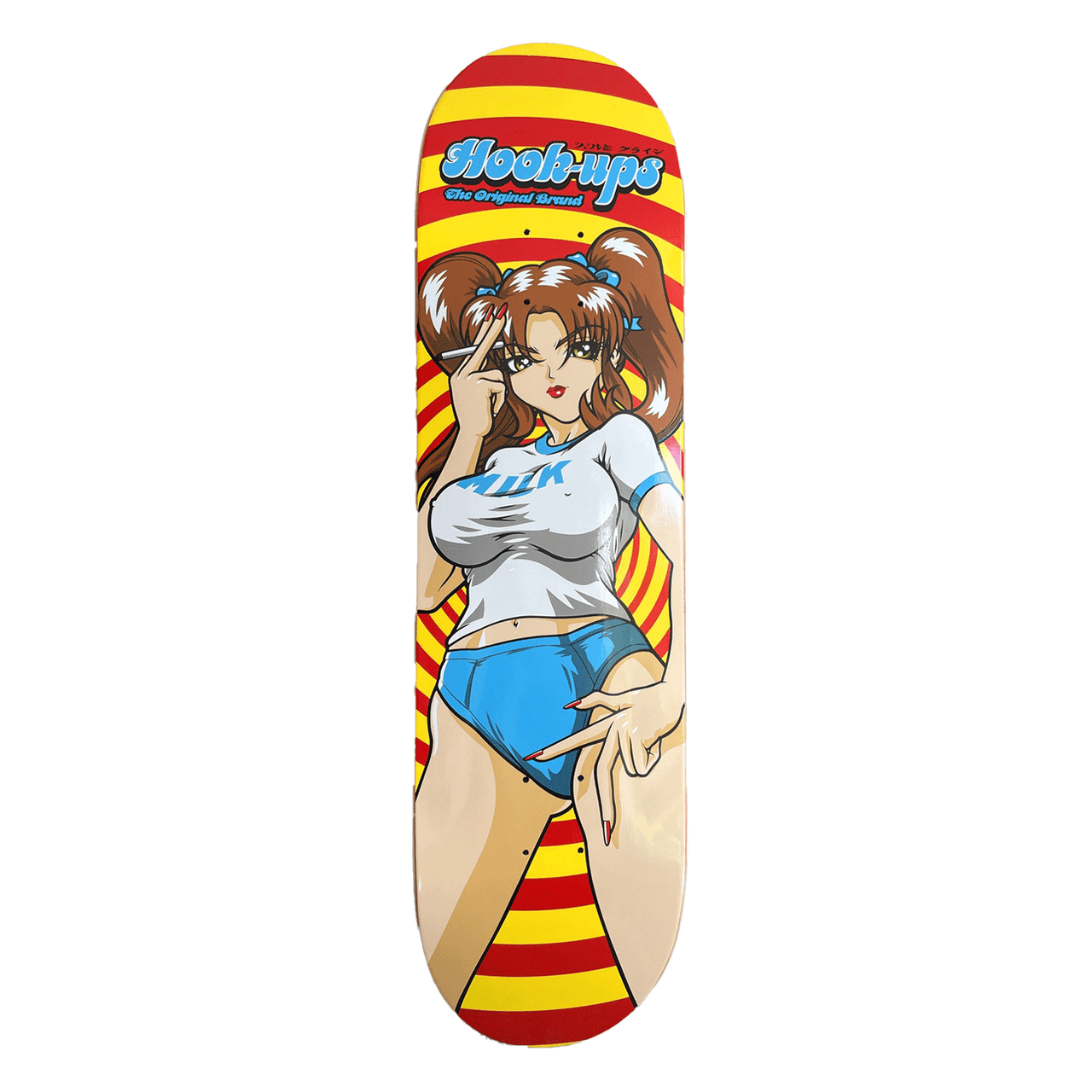 Hook Ups Skateboard Deck Milk Shirt Girl 8.25