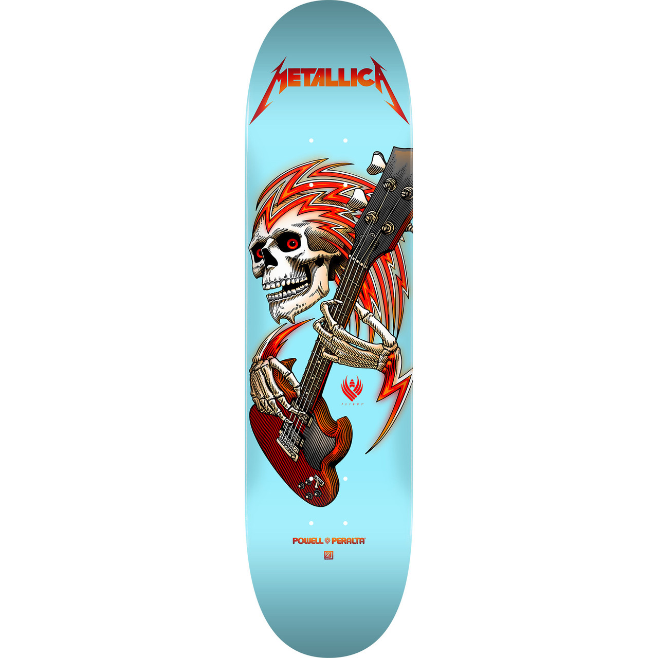 Peralta Skateboard Deck Metallica Flight Light Blue 8.5"