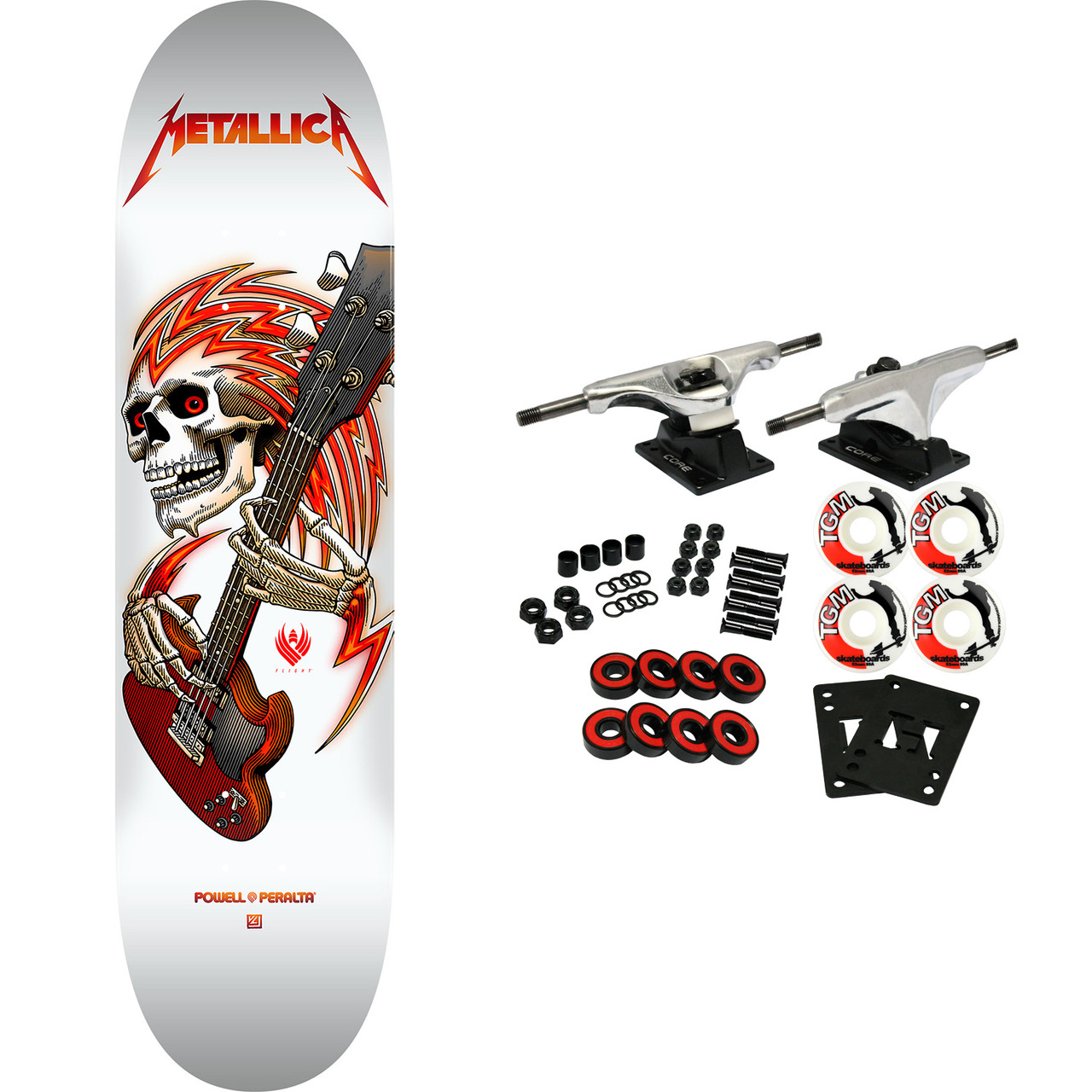 Peralta Skateboard Complete Metallica Flight White 8.75"