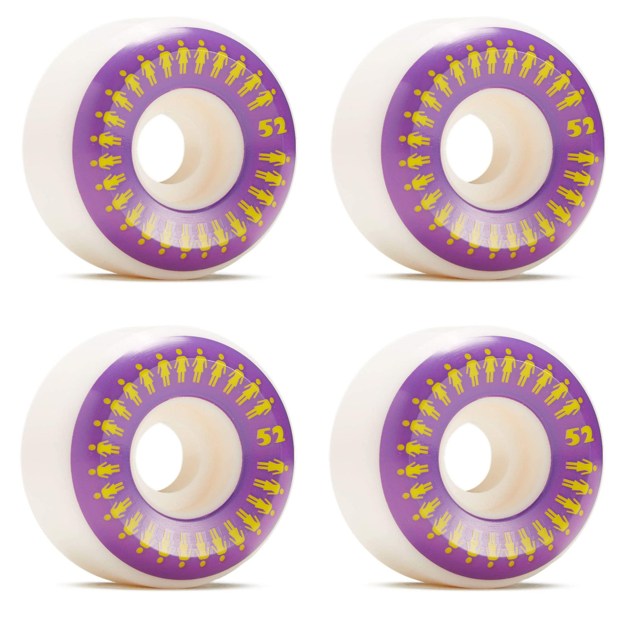 Girl Skateboard Wheels 52mm 99A Repeater Conical White/Purple