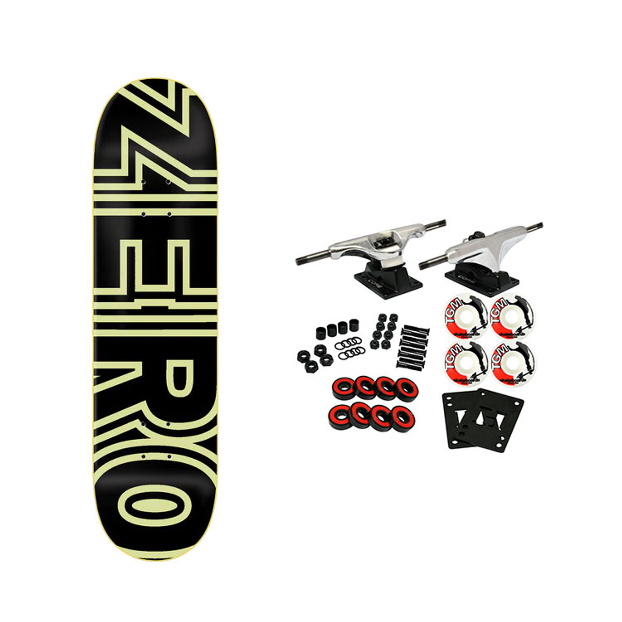 Zero Skateboards Socks Skull Black Glow