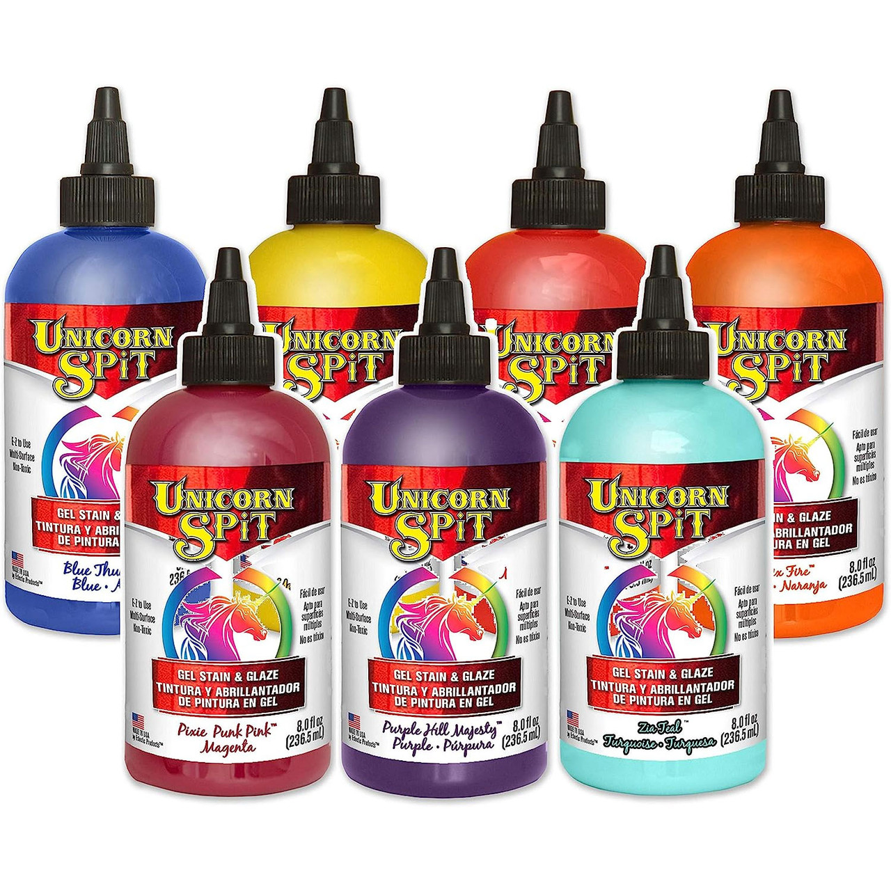 Unicorn Spit Concentrated Gel Stain and Glaze 8.0oz 8.0 Oz Collection 7-Pack