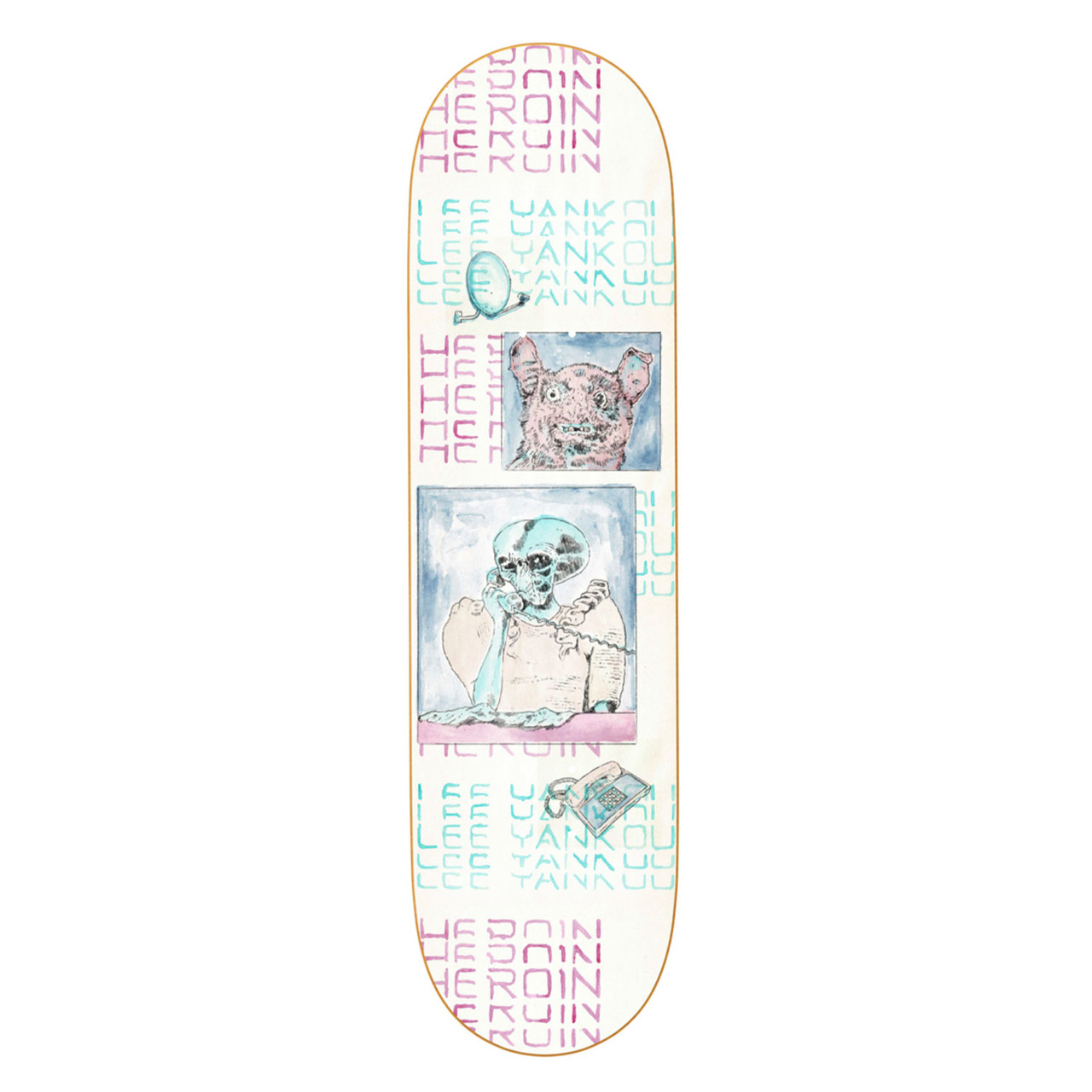 Heroin Skateboard Deck Yankou Die Tonight 8.25