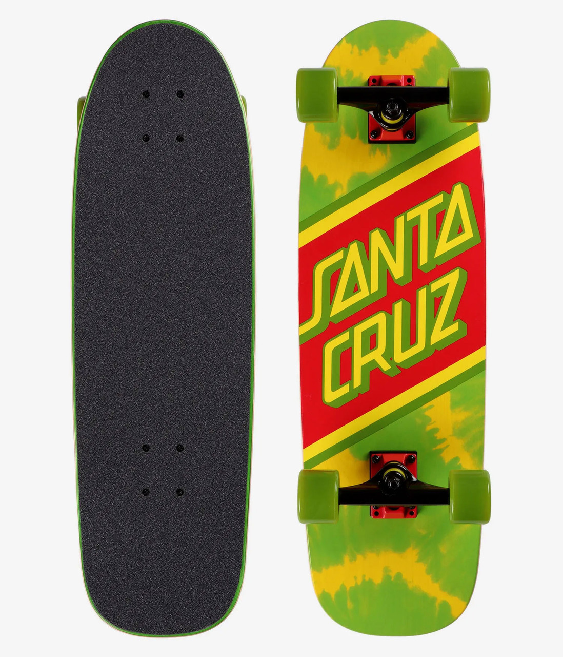 Santa Cruz Skateboard Cruiser Complete Rasta Tie Dye Street 8.79