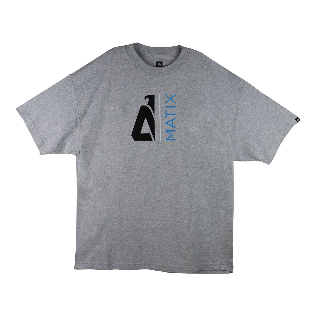 Matix T-Skateboard T-Shirt Half Logo - Grey - Extra Extra Large