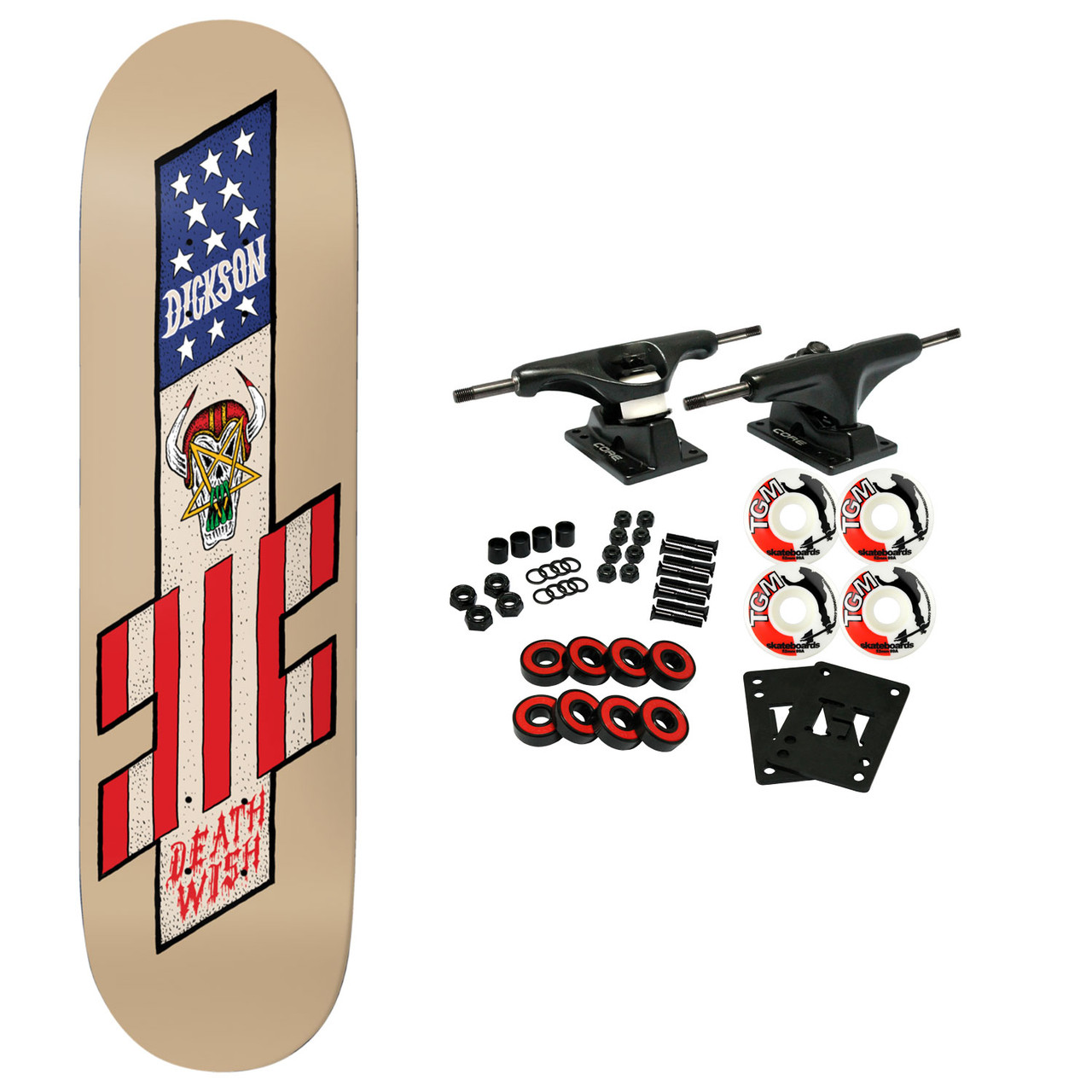 Deathwish Skateboard Complete Dickson Nightmare City 8.125