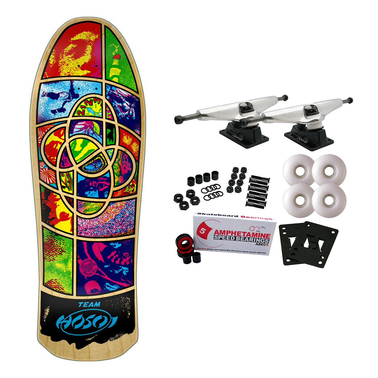 Santa Cruz Skateboard Complete Hosoi Irie Eye Reissue Natural 9.95 