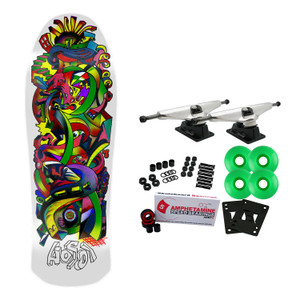 Santa Cruz Skateboard Complete Hosoi Picasso Re-Issue White Old