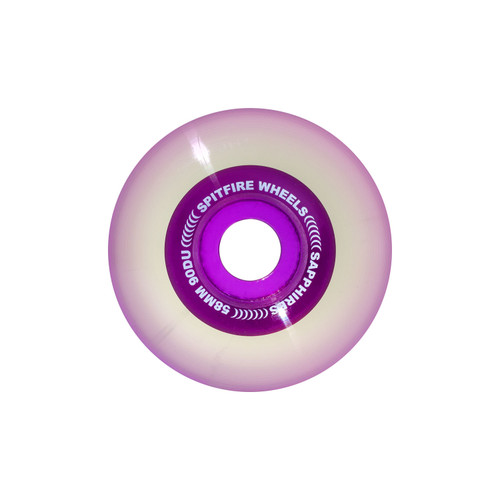 Spitfire Skateboard Wheels 58mm Sapphire 90A Purple Soft and Fast