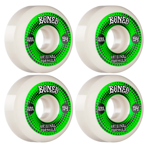 Bones Skateboard Wheels 54mm X-Formula 99A V5 Head Rush White