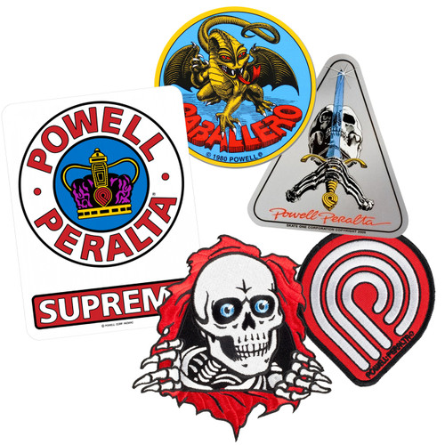 Powell Peralta Assorted Patches & Stickers 5-Piece Kit