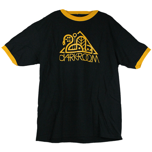 Darkroom Skateboard T-Shirt Original Logo Ringer Black - TGM Skateboards