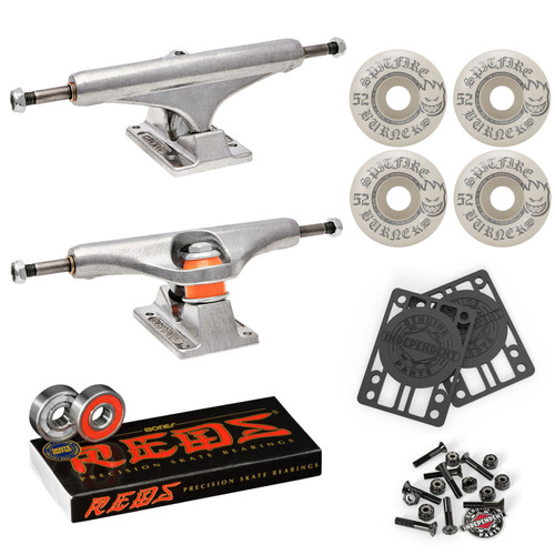 Independent Skateboard Trucks 144 Mid + 52mm Spitfire Burners 