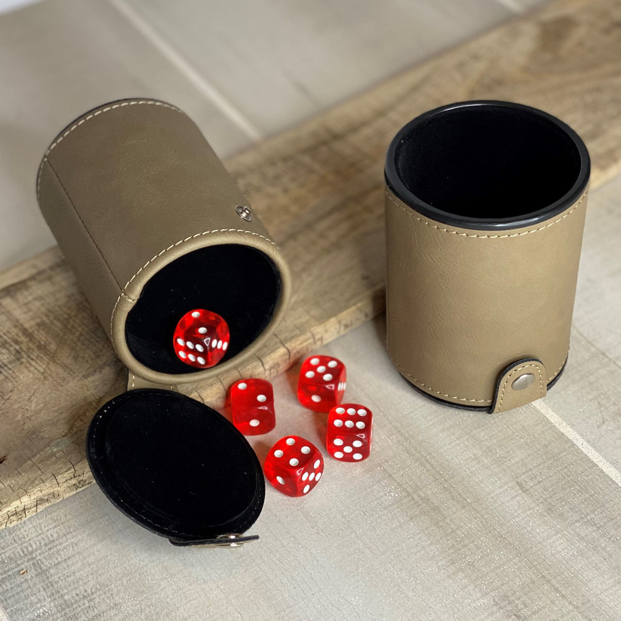 Personalized Leatherette Dice Cup