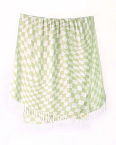 Olive Checkmate Teema towel Olive Checkmate Teema towel
