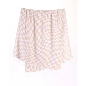 Tan Checkmate Teema towel Tan Checkmate Teema towel