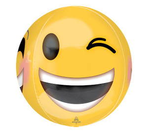 Wink face side of Smile Orbz Balloon Cluster