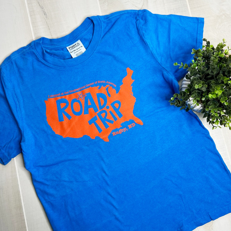 Bright Blue Road Trip Youth Tee