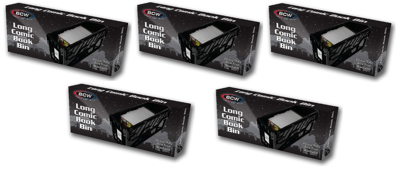 【新品】POLTA “STILL CONECTED BOX”＋マンガ道３作セット 5X BULK BCW Long Comic Book Bins – Black, Holds 300 Comics – Heavy-D