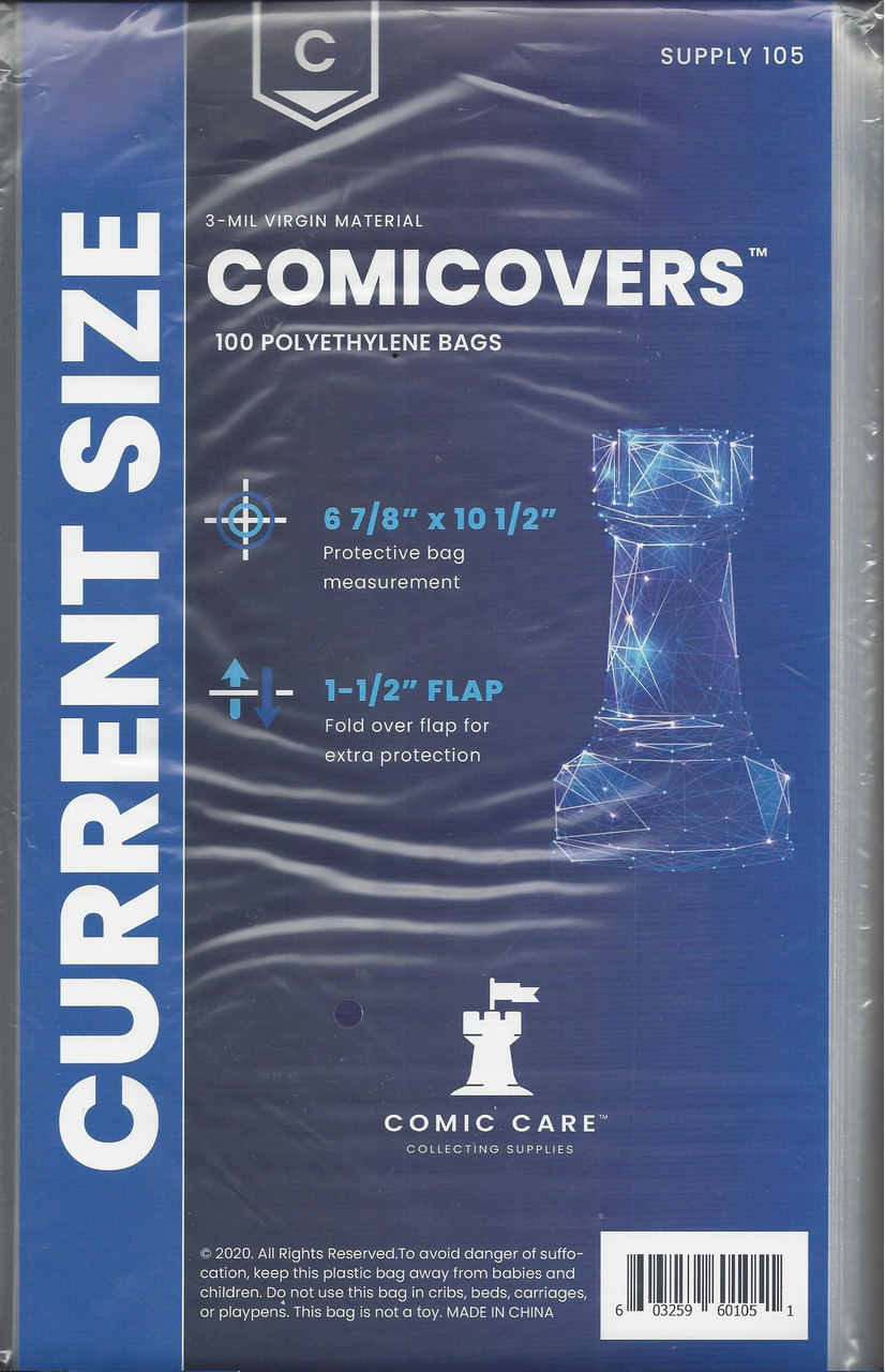 Comic Care Current Comic Bags 100 Pack Polyethylene