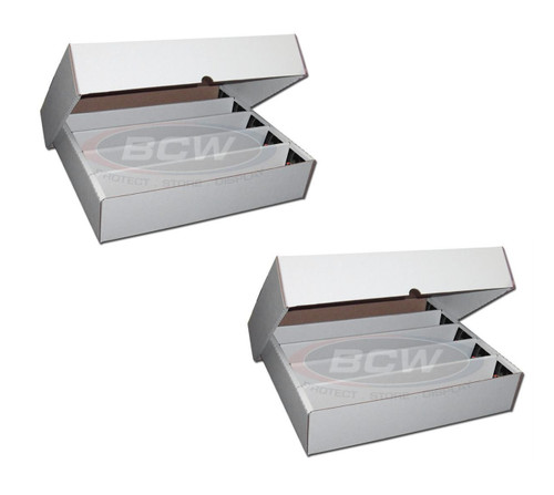 BCW 2 BCW 5000 Count Trading Card Storage Boxes (Full Lid)