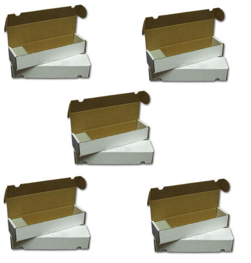 BCW 5 BCW 800 Count Trading & Game Card Storage Boxes