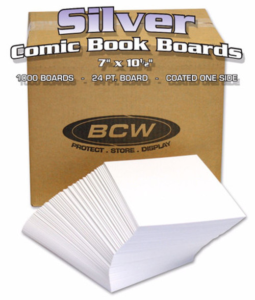 BCW Bulk Silver Comic Backing Boards 1000 Loose Boards per Case
