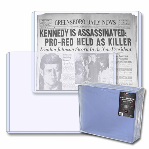 BCW Topload Holders for Folded Newspapers – Archival Protection (5-Pack)