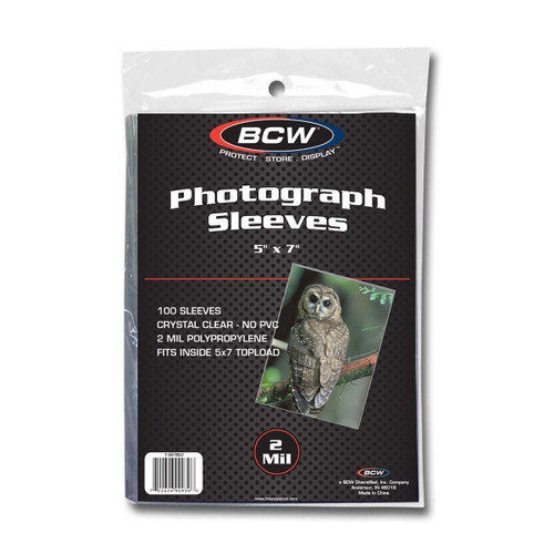 BCW 5x7 Photo Sleeves 100 Pack