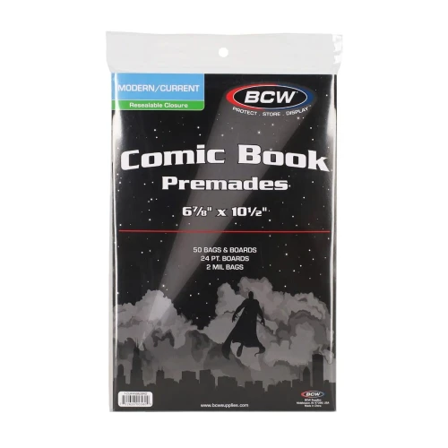 BCW Premade® Resealable Current Comic Bag and Board Case (10 Packs)
