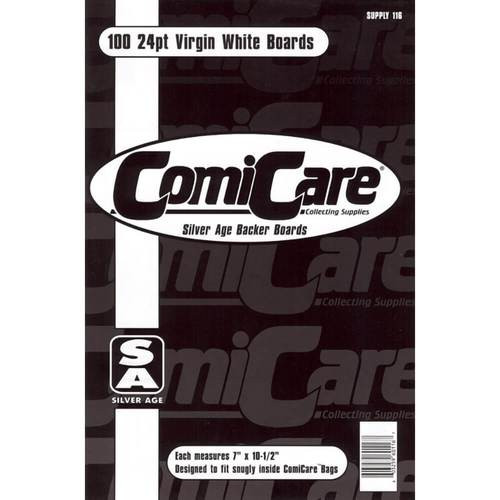 E. Gerber Comic Care Silver Size Comic Back Boards - 100 Pack