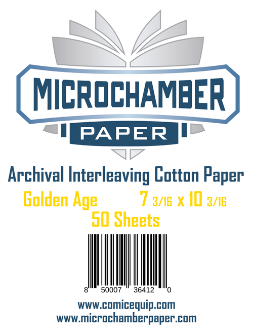 Conservation Resources MicroChamber Paper Golden Size 50 Sheets 7-3/16" x 10-3/16" - Archival Storage