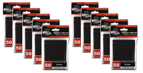 MONSTER 10 MONSTER Flat Matte Sleeves - Large - No Logo - Black
