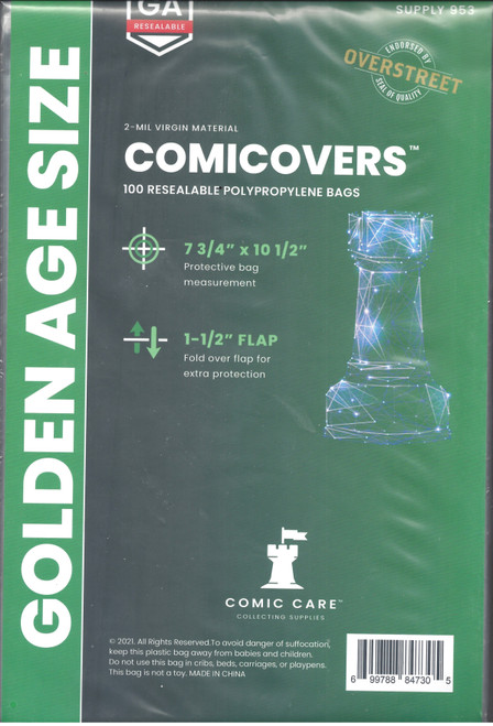 Comic Care resealable golden age comic book bags