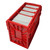 BCW 5X Bulk BCW Red Short Comic Book Bin Bundle – Heavy Duty Plastic Storage Box for 150 Standard Comics, Acid-Free Organizer